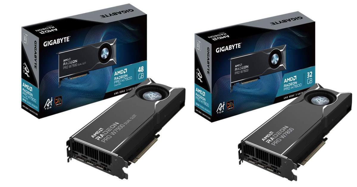 GIGABYTE lancia le schede grafiche AMD Radeon PRO serie W7000