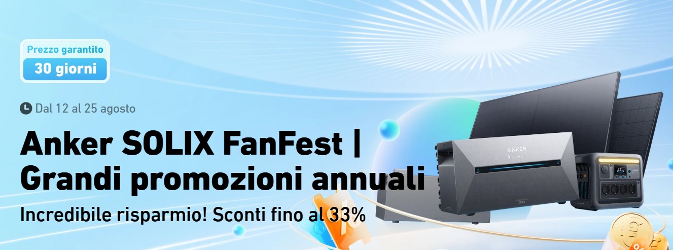 Promozioni Anker SOLIX - FanFest di Agosto