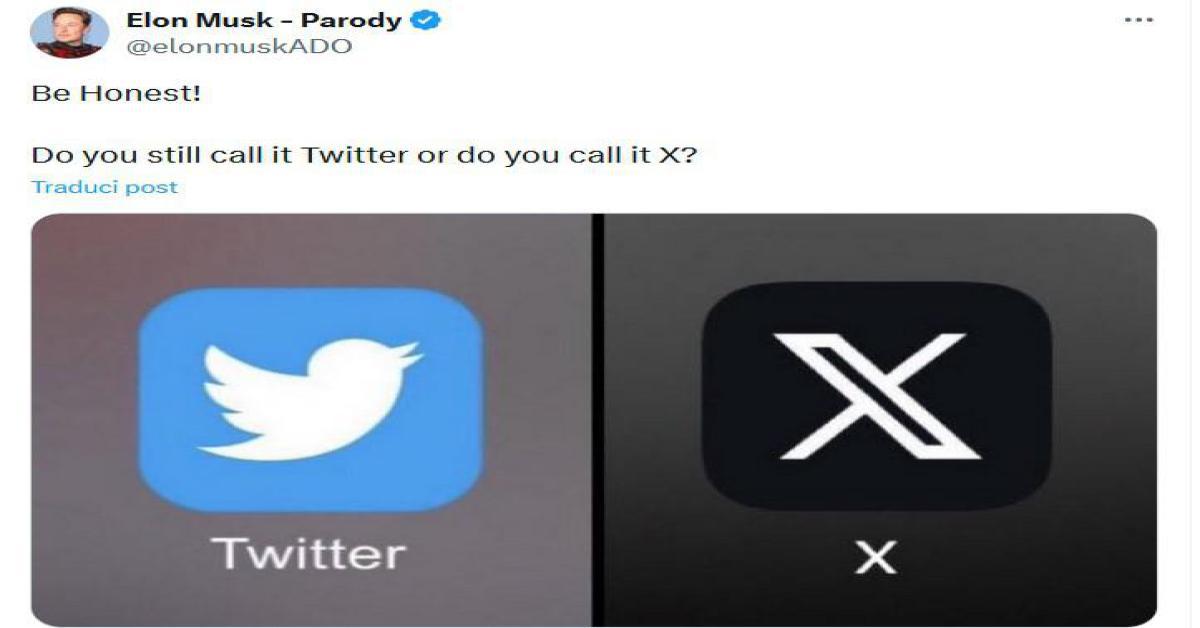Lo chiamate ancora Twitter o X? - la domanda del finto Musk scatena i social