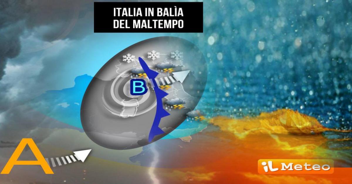 Italia colpita dal maltempo: pioggia, vento e neve fino al weekend