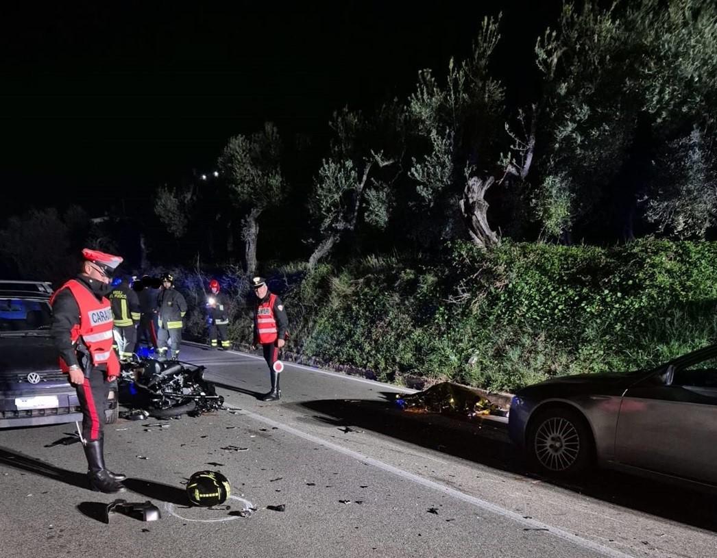 Incidente mortale a Itri: perde la vita un 16enne in sella a una moto