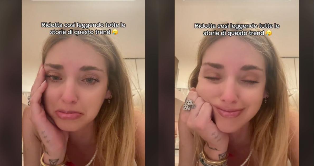 Chiara Ferragni in lacrime su TikTok per un trend sugli amori finiti - Video