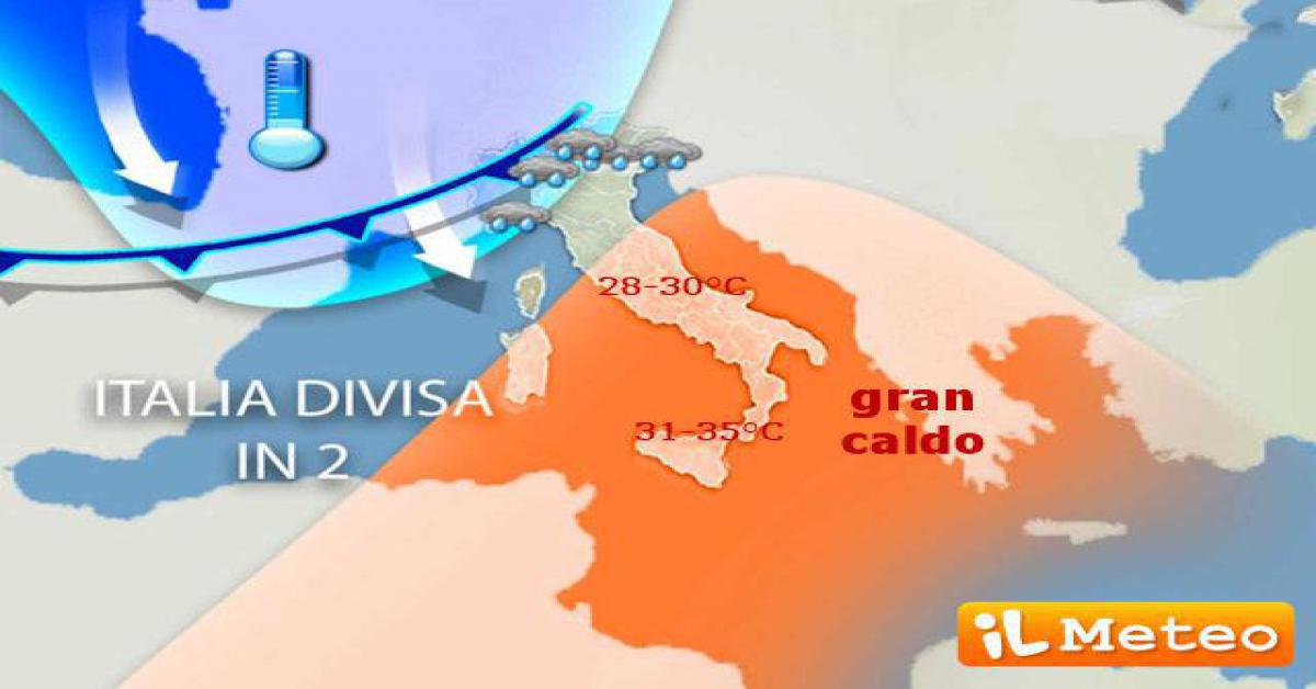 Meteo: Italia spaccata tra maltempo al Nord e caldo africano al Sud, ma nel weekend cambia tutto