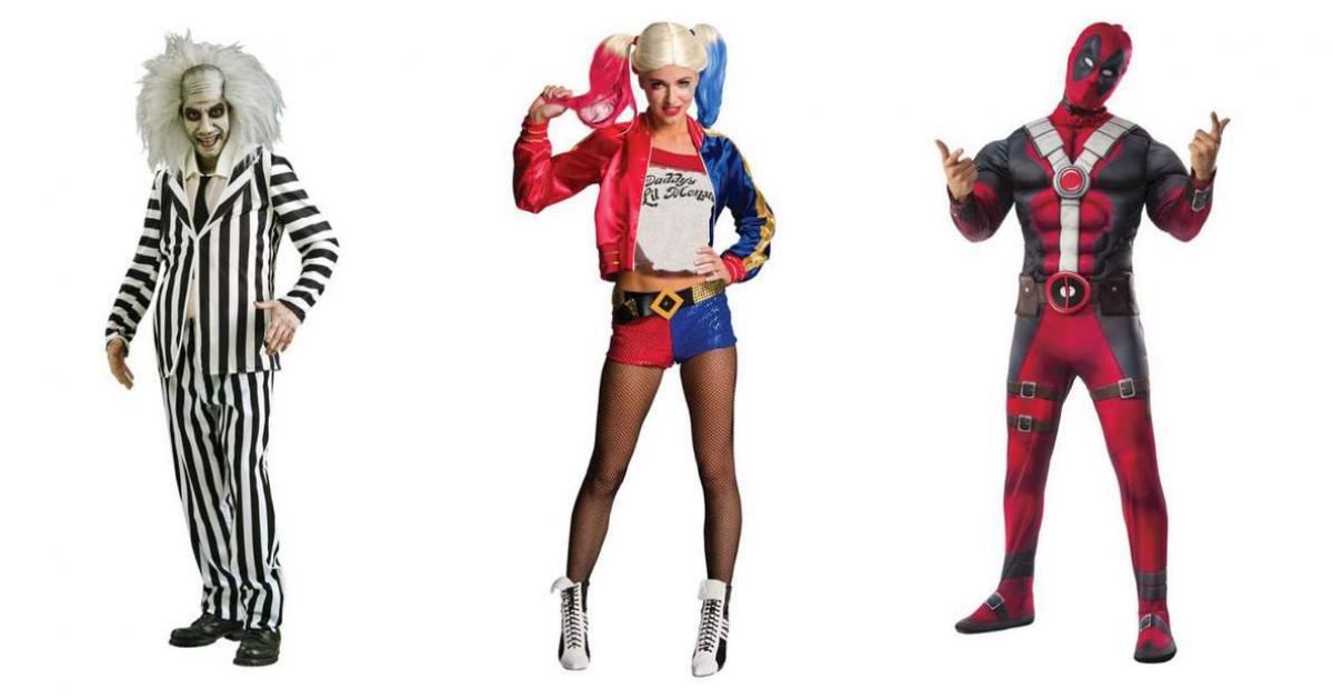 BEETLEJUICE, HARLEY QUINN E DEADPOOL I COSTUMI PER HALLOWEEN