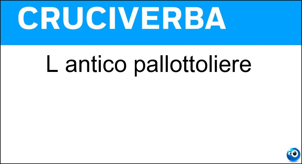 L Antico Pallottoliere - Cruciverba