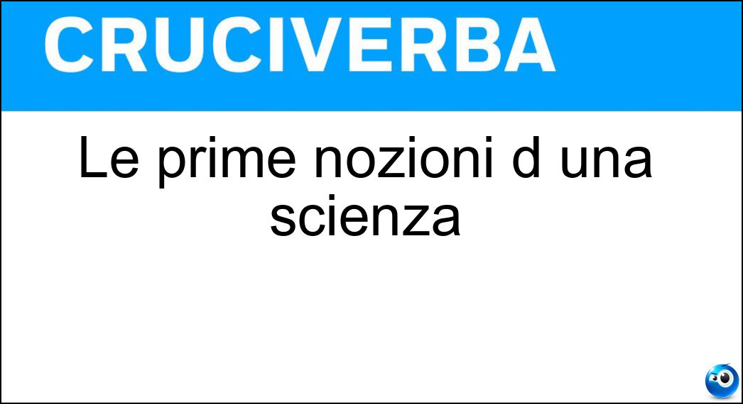 prime nozioni