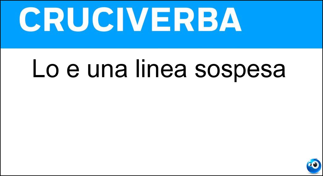 linea sospesa