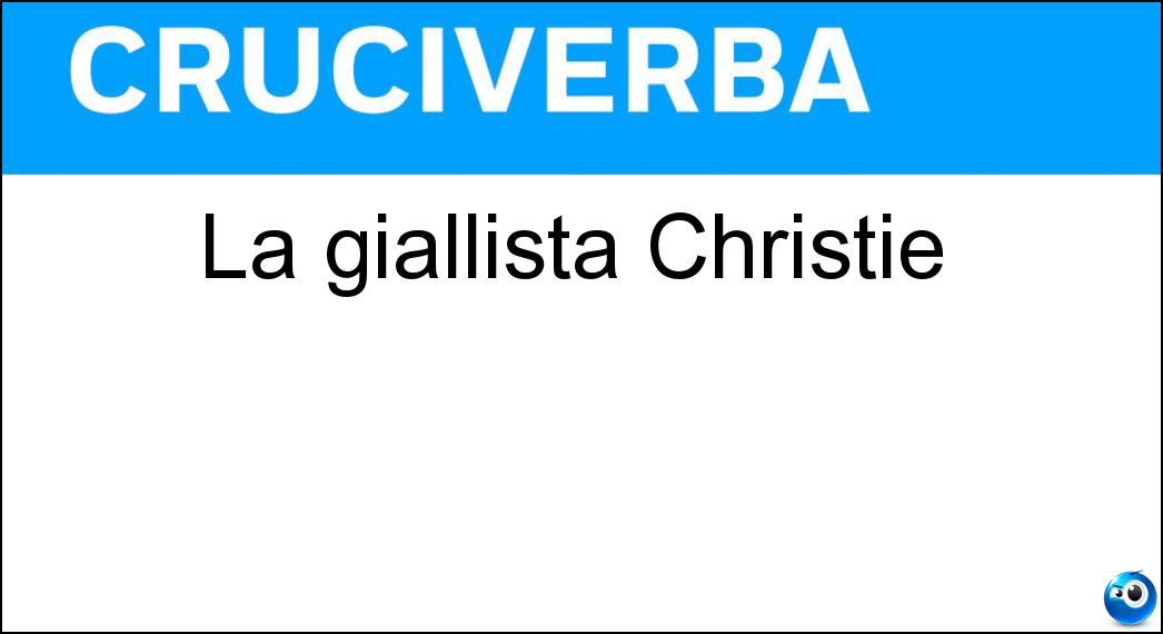 giallista christie