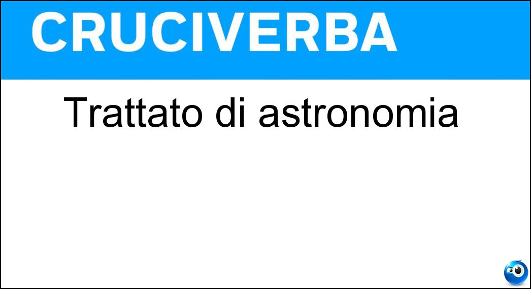 trattato astronomia