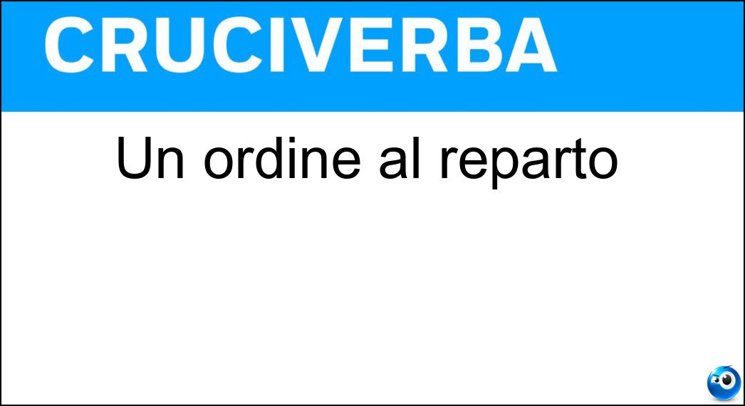 ordine reparto