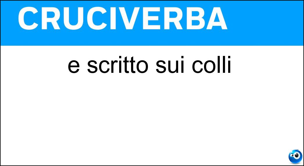 scritto colli