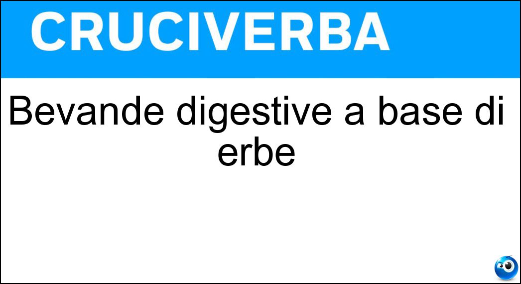 bevande digestive