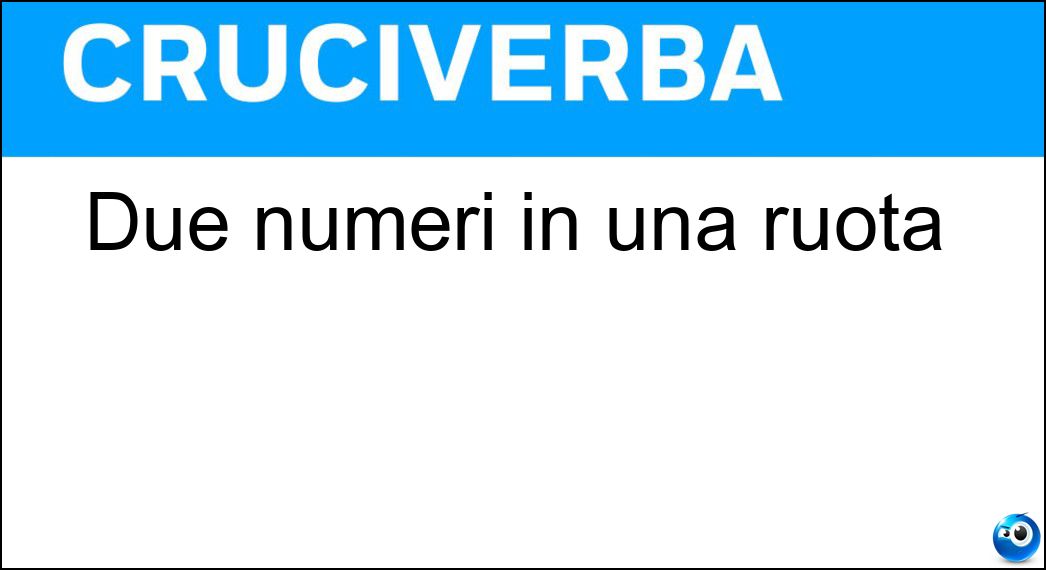 numeri ruota