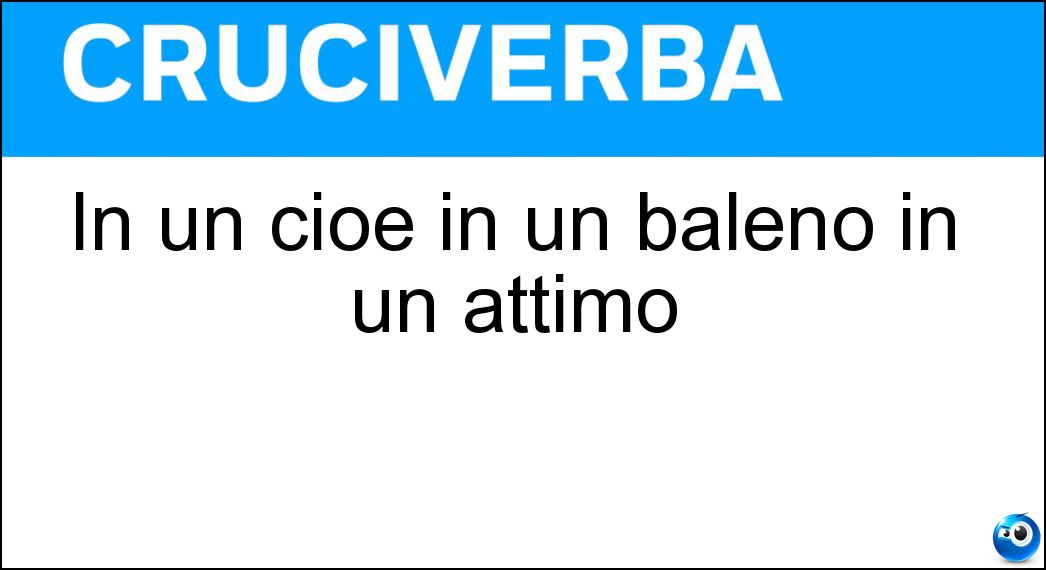 cioè baleno