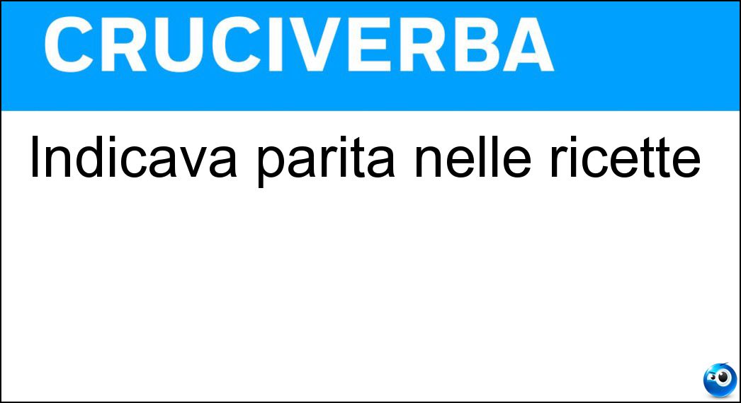 indicava parità