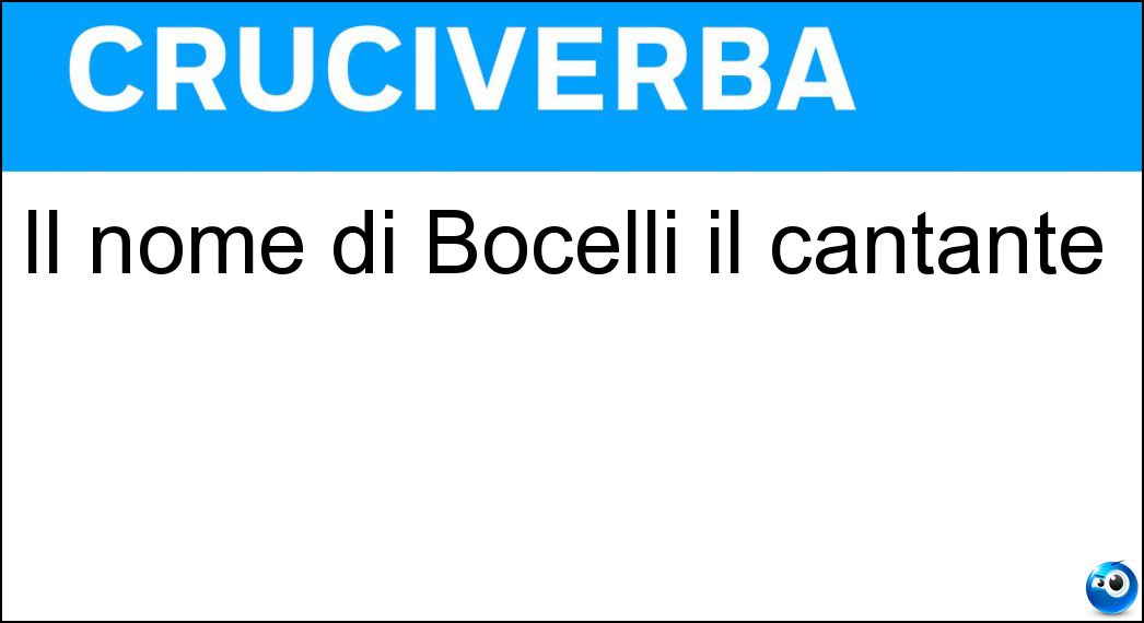 nome bocelli