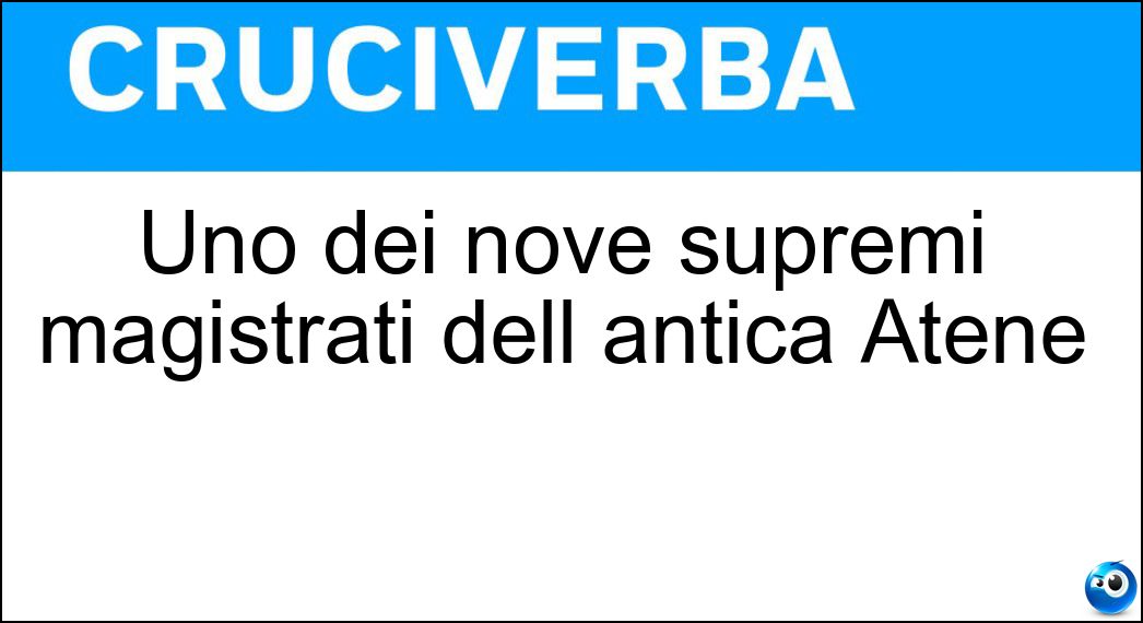 Uno dei nove supremi magistrati dell antica Atene