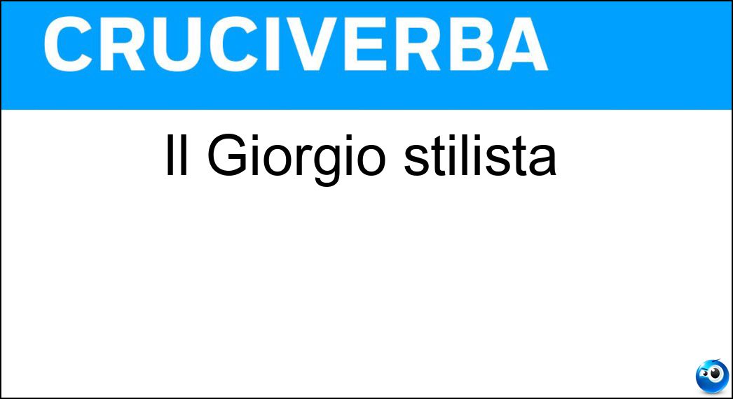 giorgio stilista