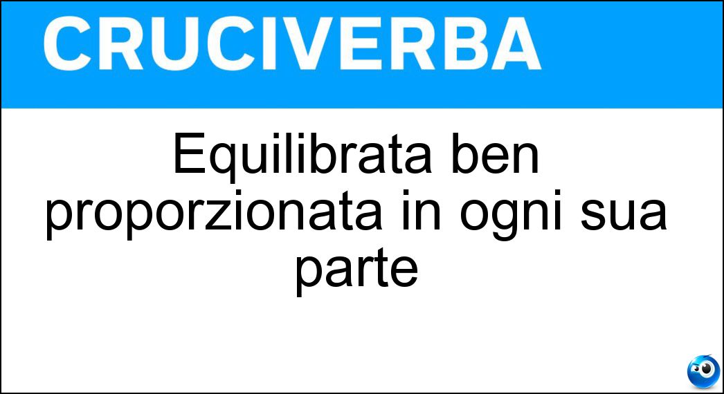 equilibrata proporzionata