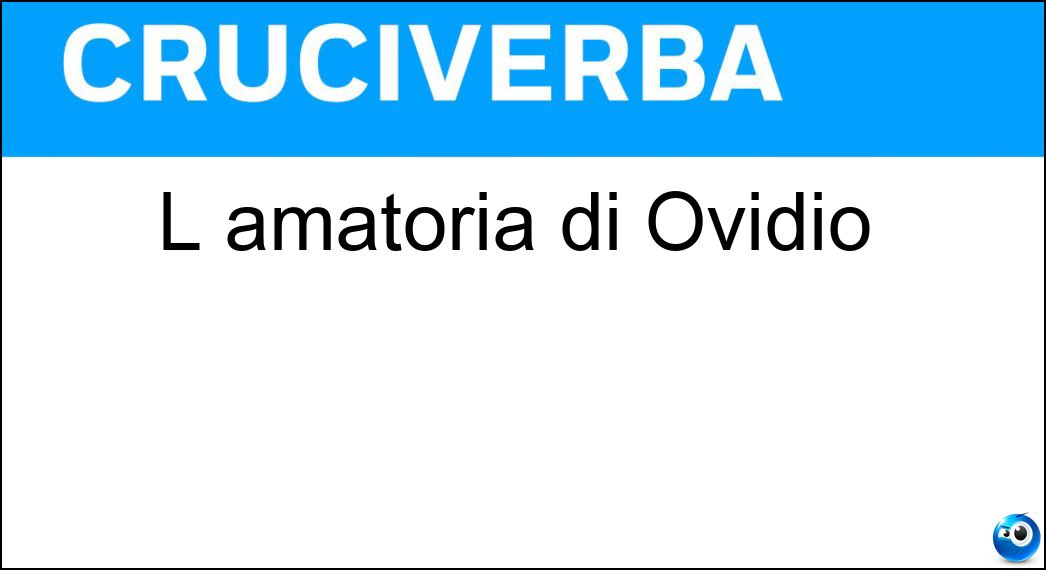 amatoria ovidio