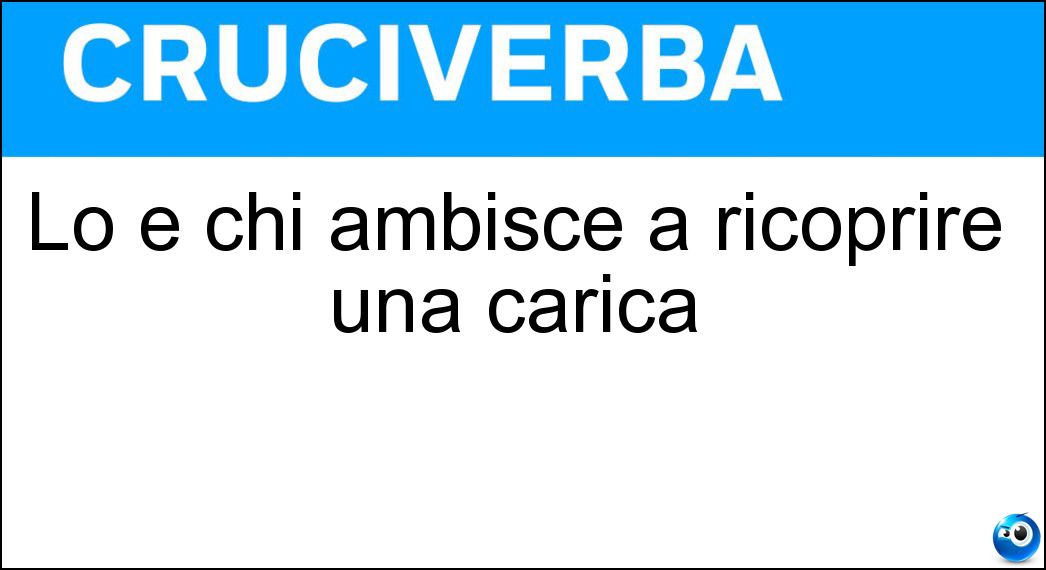 ambisce ricoprire