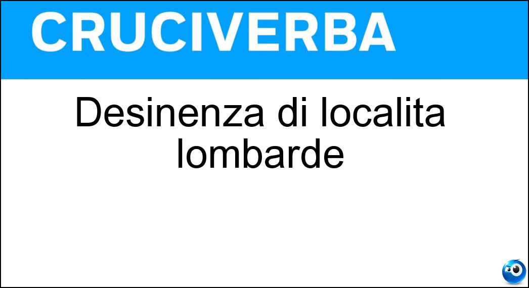 desinenza località