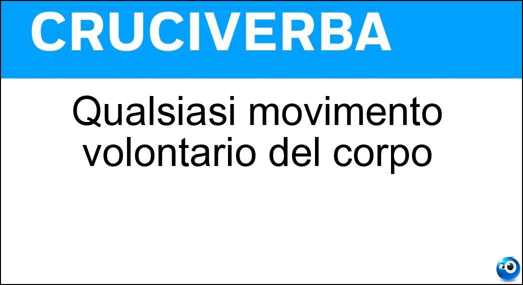 qualsiasi movimento