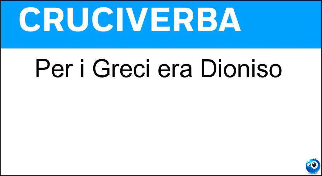 greci dioniso