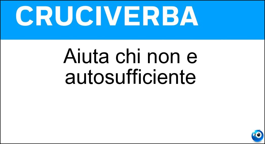 aiuta autosufficiente