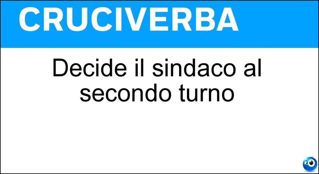 decide sindaco