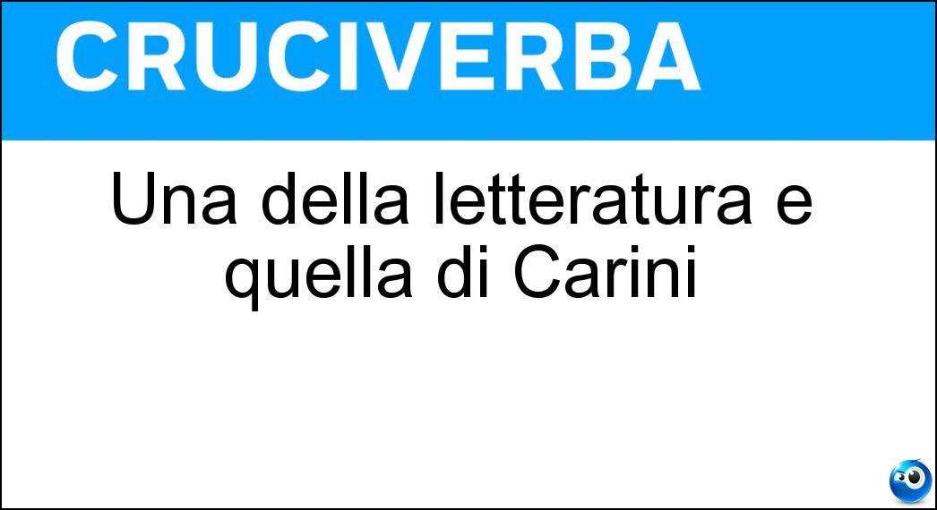 della letteratura