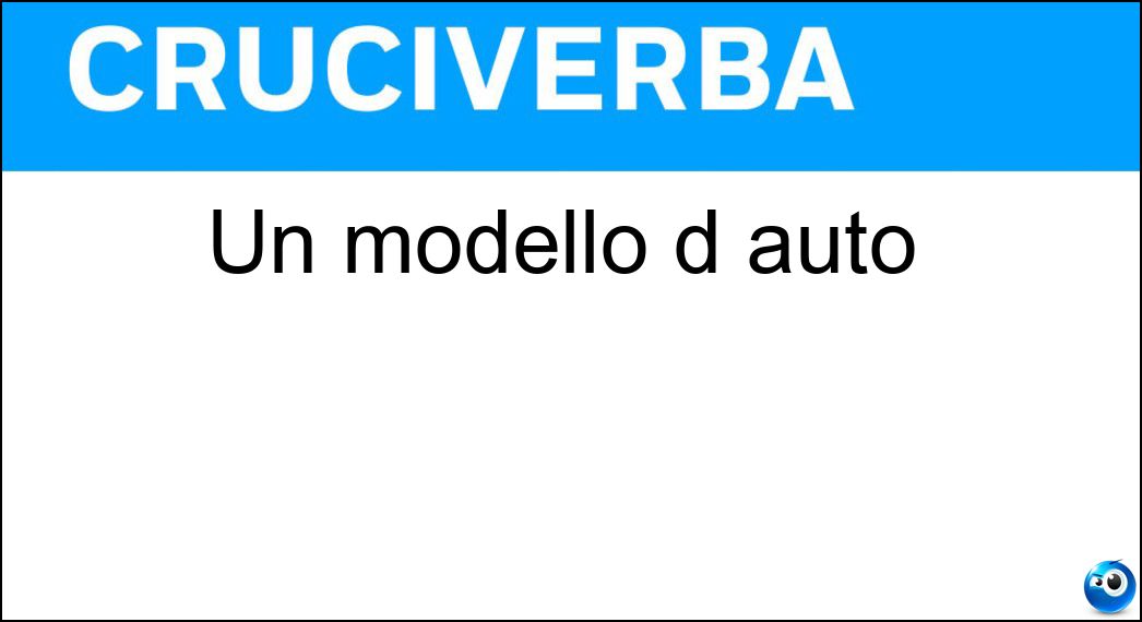 modello auto