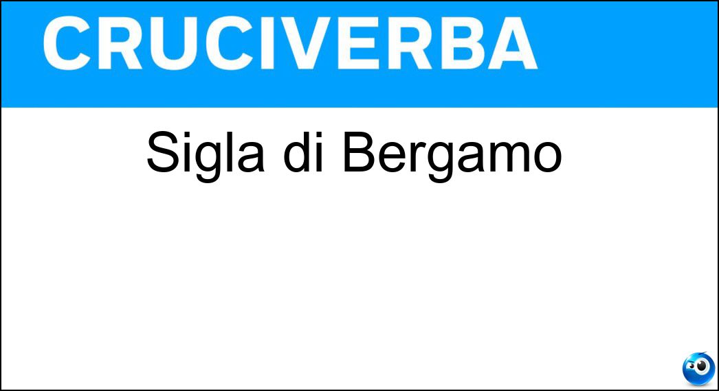 sigla bergamo