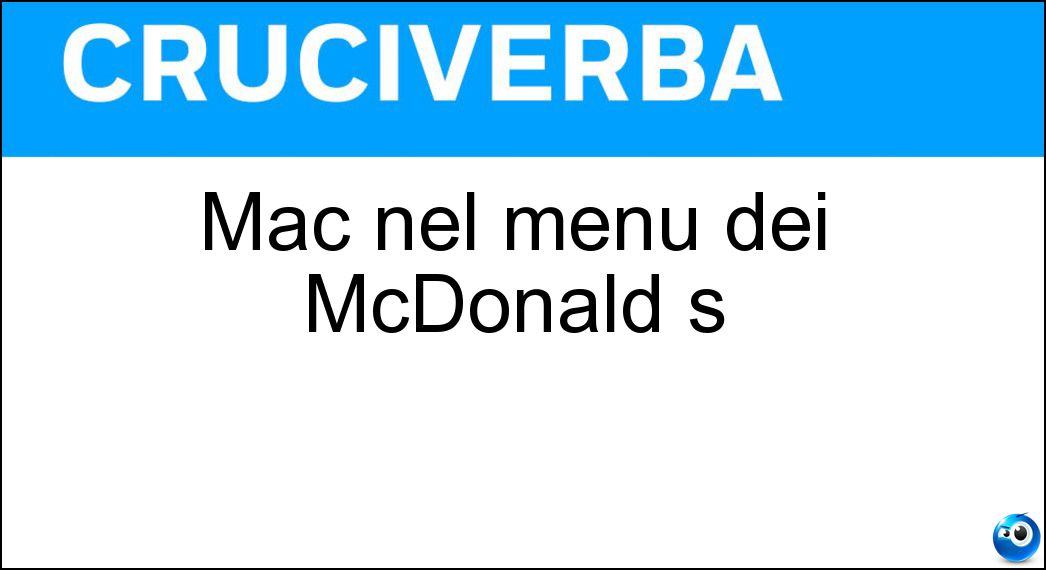 menu mcdonald