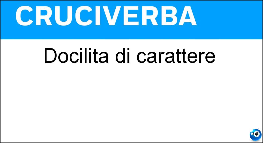 docilità carattere