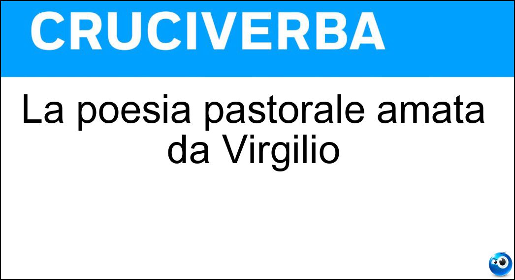 poesia pastorale