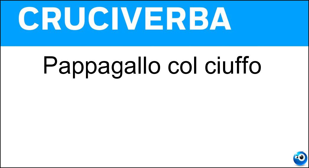 pappagallo ciuffo