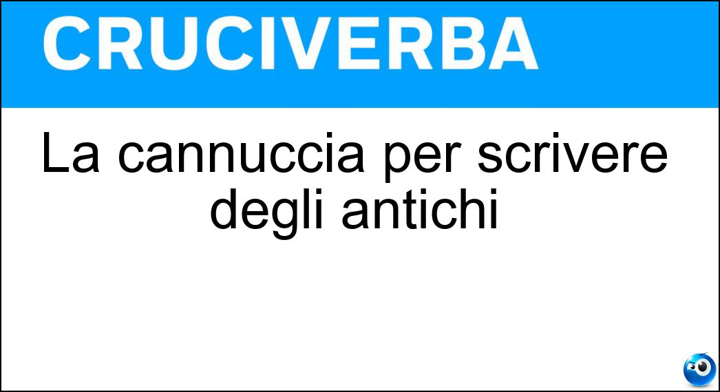 cannuccia scrivere