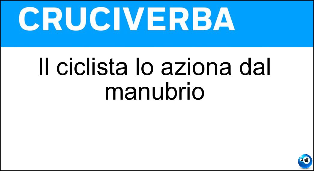 ciclista aziona