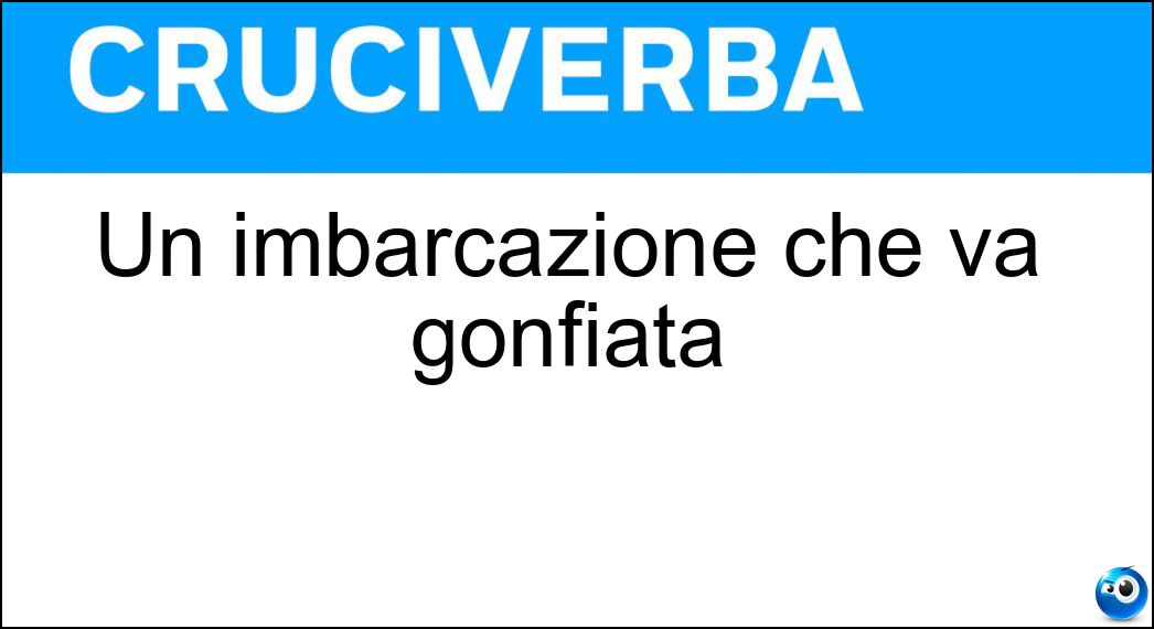 imbarcazione gonfiata