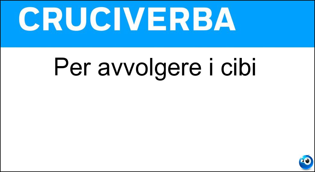 avvolgere cibi