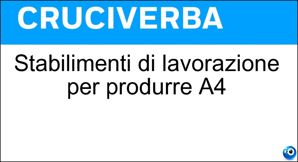 stabilimenti lavorazione