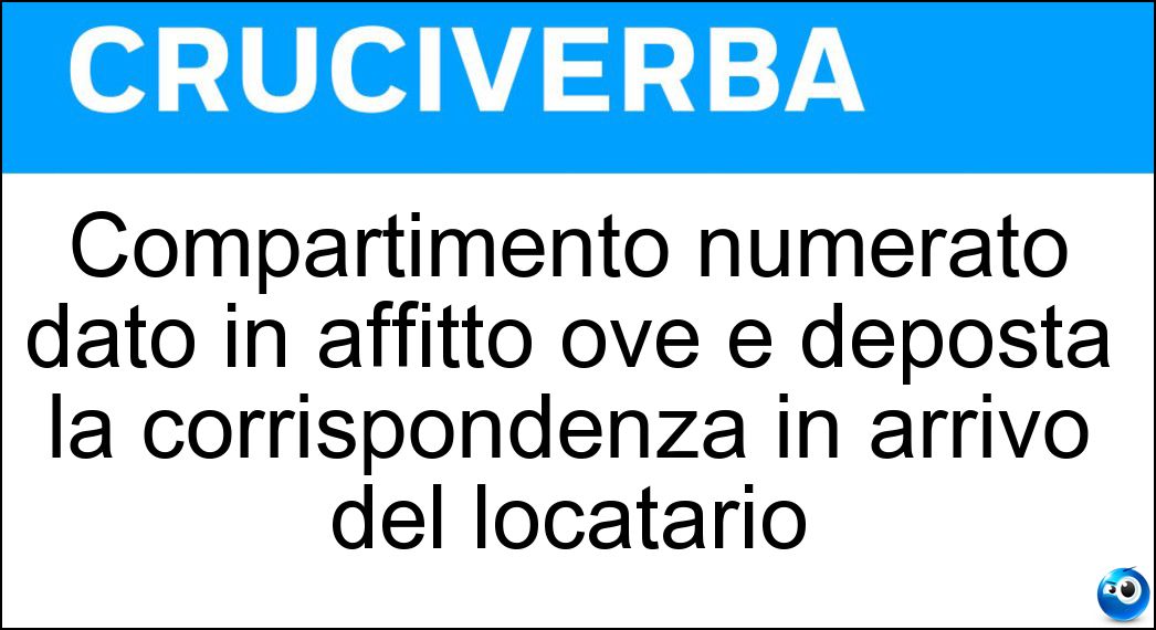 compartimento numerato