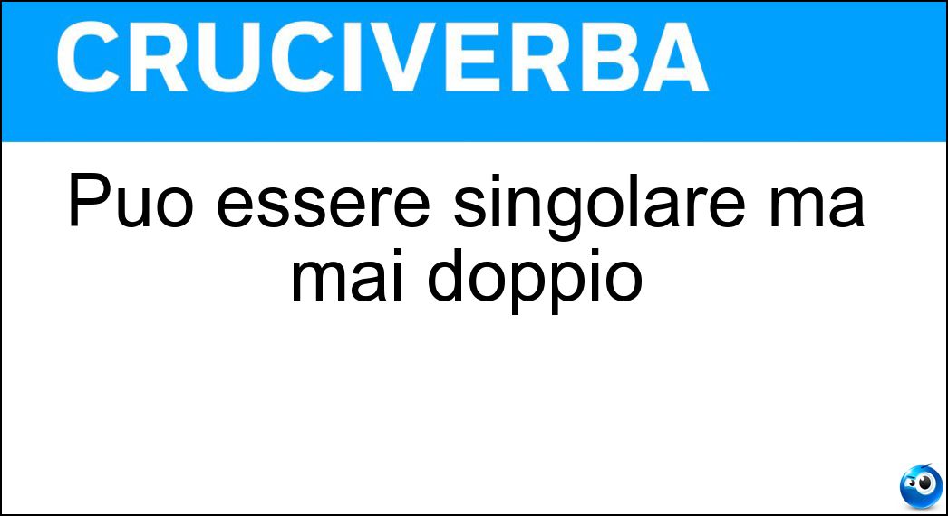 essere singolare