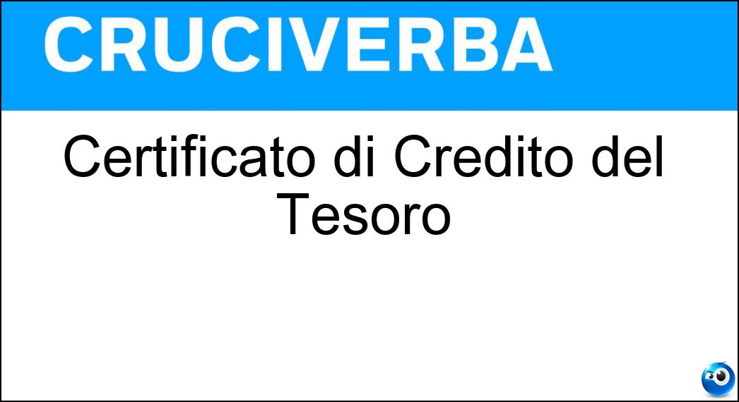 certificato credito