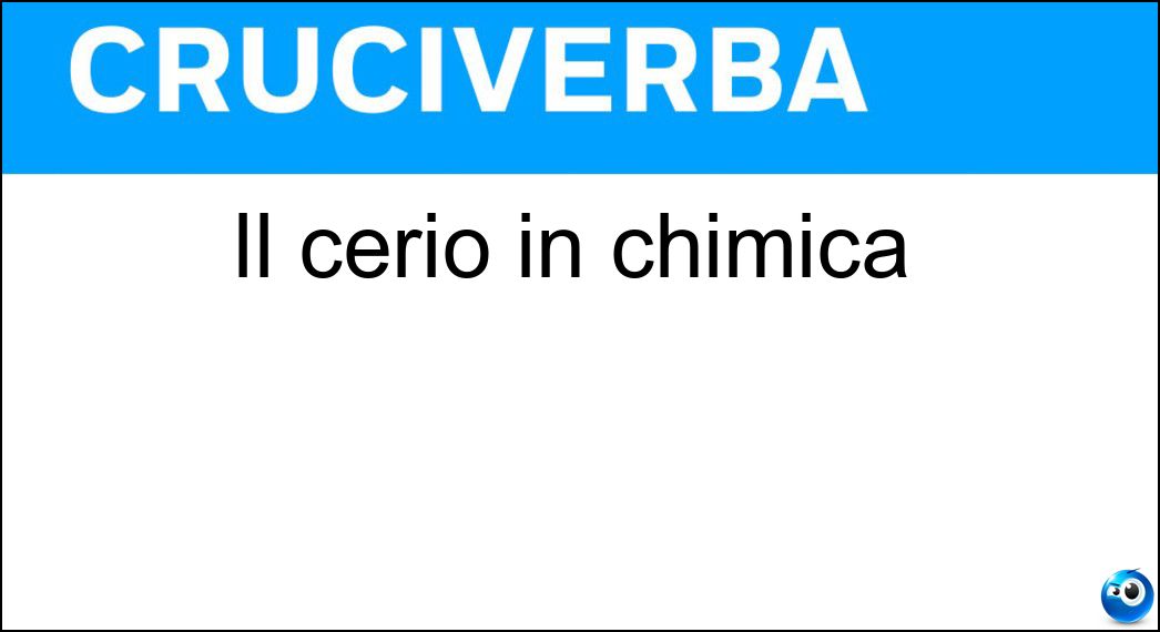 cerio chimica