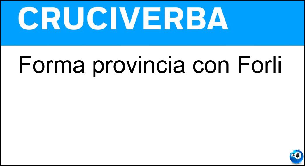 forma provincia