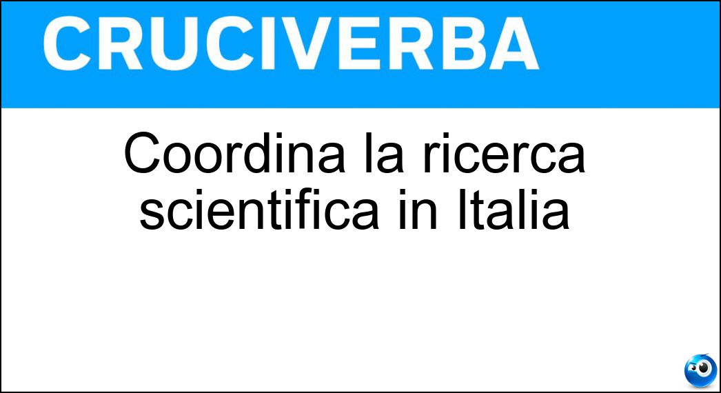 coordina ricerca