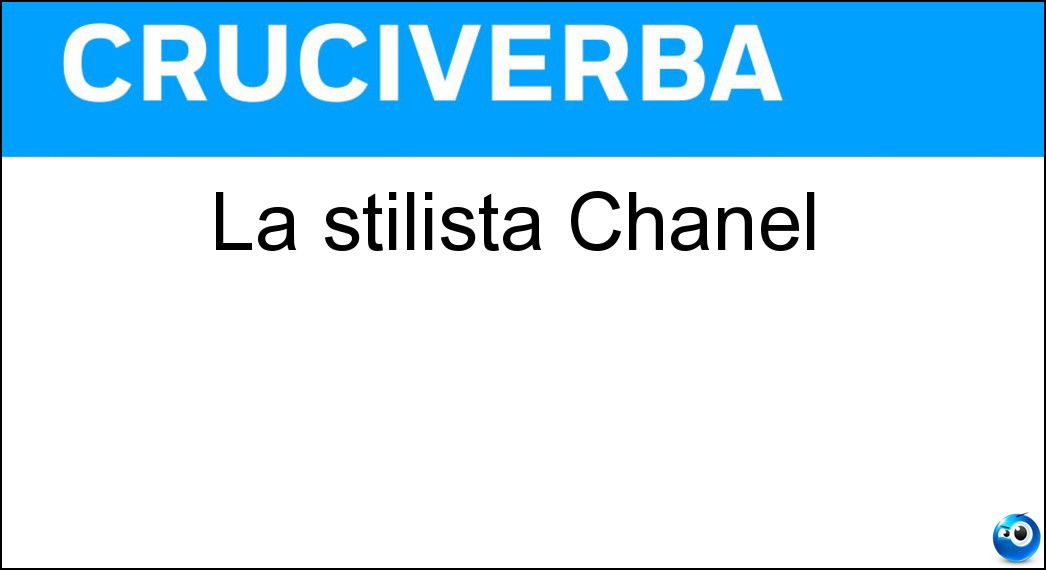 stilista chanel