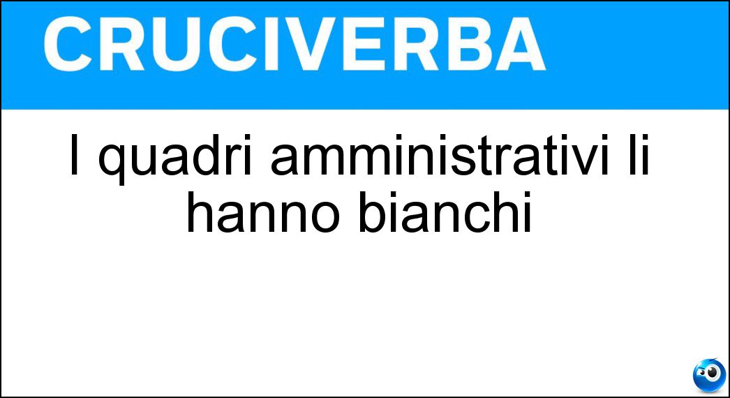 quadri amministrativi